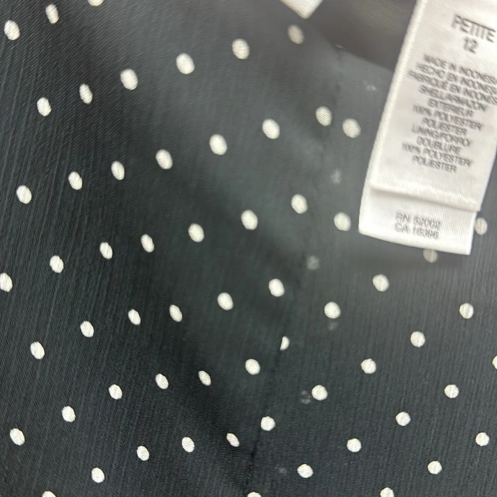 Liz & Co. Black Polka Dot Midi Skirt - Picture 4 of 6